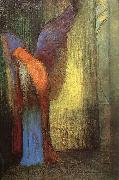 Odilon Redon Winged Old Man with a Long White Beard Sweden oil painting artist